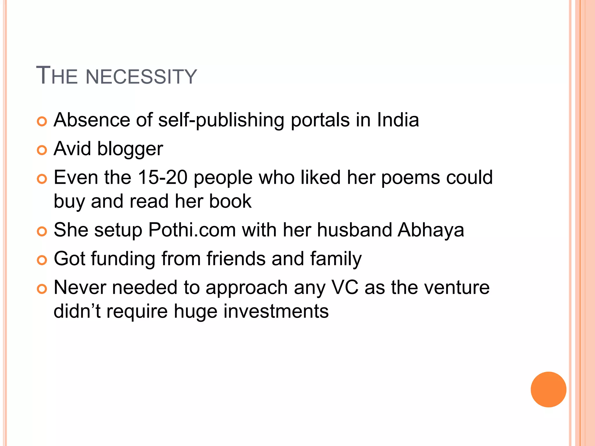 The changeRealized that the IT product wasn’t ready yet and won’t be in another 6 monthsJoined APM Program at GoogleGoogle was setting up operations in India and the non-engineering teams were not well-staffedShe took up various responsibilities simultaneously