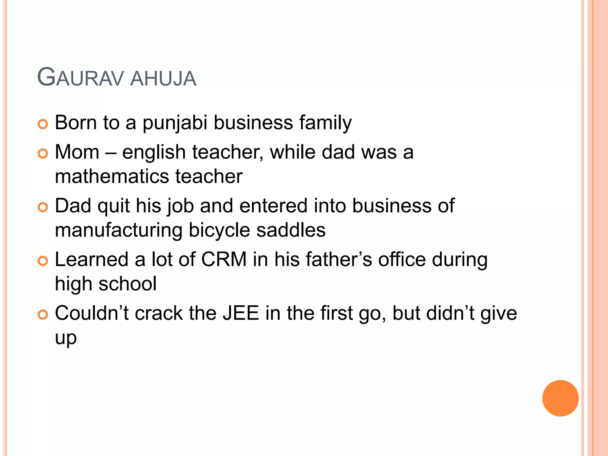 The business of taste   You have to be fair to all the stakeholders of the business – whether your customer, employees or vendor !If the stakeholders are not making money, you are not making any money either !   Business is all about making the right decision at the righ time