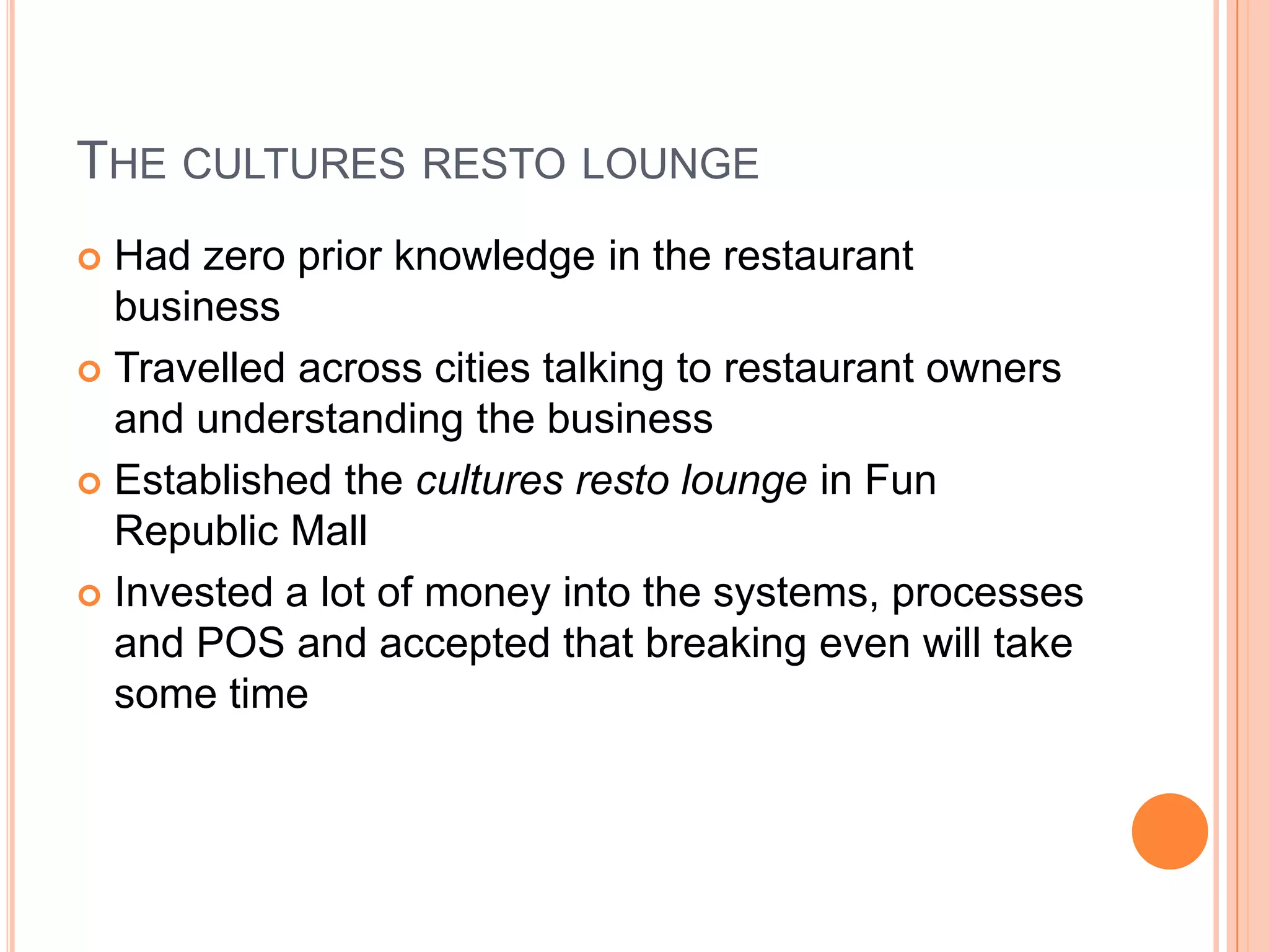 Stint at IIMlucknowSummer internship at Treasury department of Standard Chartered Bank, reported to Asset and Liability ManagementGot PPO and joined them on graduationOne fine evening, was sitting in HRC and realized that India lacked something of the sortDecided to quit, family very unsupportiveCame back home, helped grow family business