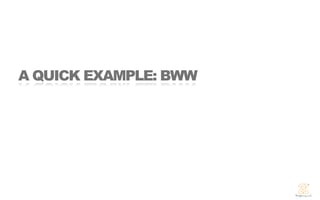 A QUICK EXAMPLE: BWW
 