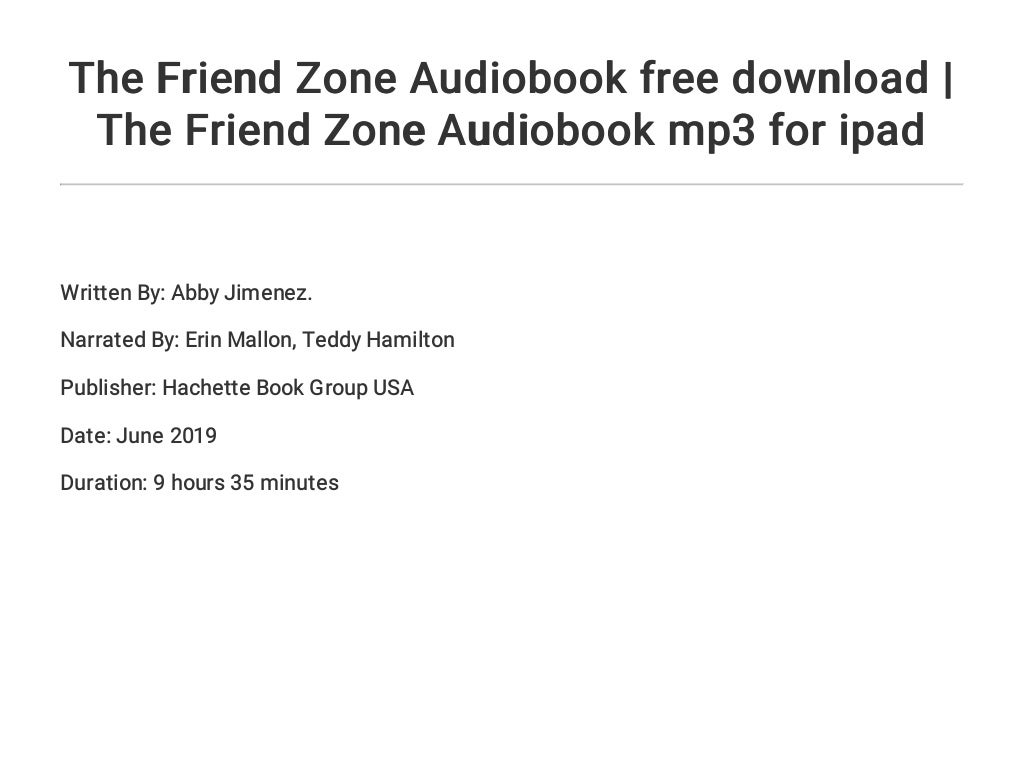 book the friend zone
