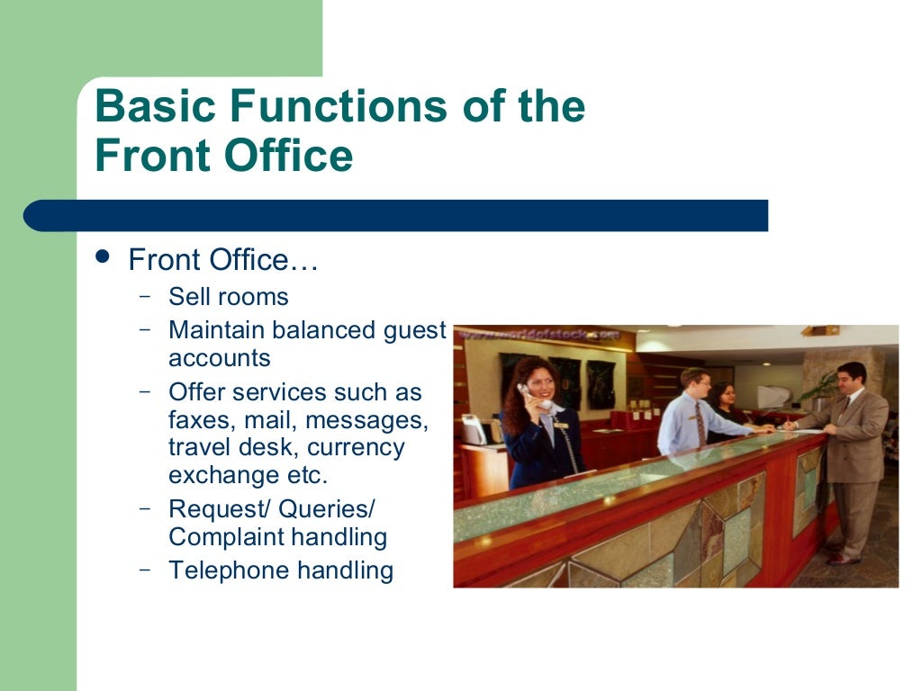 presentation on front office department