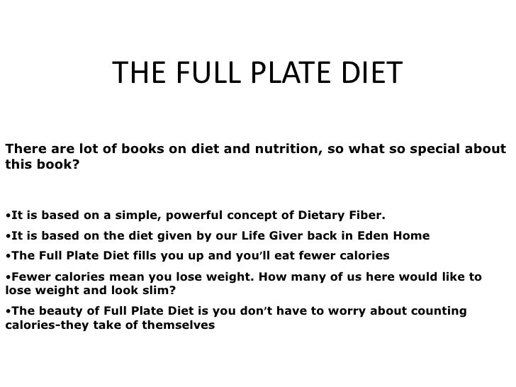 what is the full plate diet what is the full plate diet