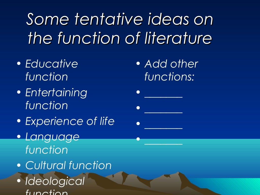 function of literature review in social studies