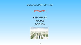BUILD A STARTUP THAT
ATTRACTS:
RESOURCES
PEOPLE
CAPITAL
30
 