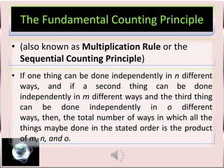 The fundamental counting principle | PPTX