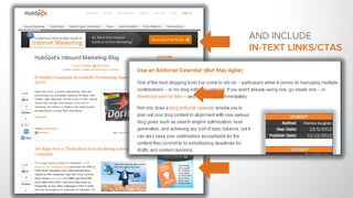 WHAT TO
ANALYZE
1  Number of article views.
2  Blog subscription growth
by both RSS and email.
3  Most popular articles (b...