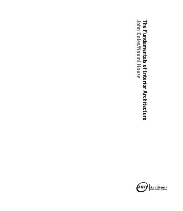 The Fundamentals Of Interior Architecture Book