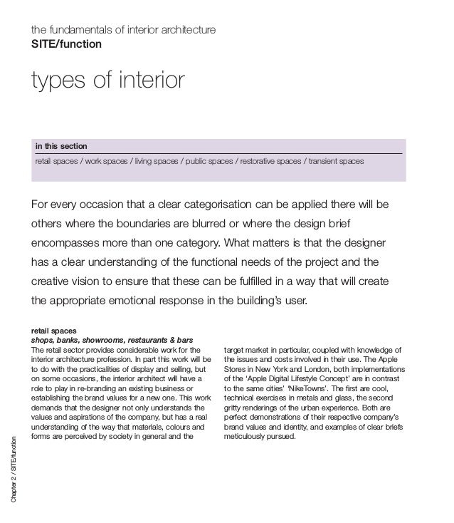 The Fundamentals Of Interior Architecture Book