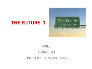 THE FUTURE 1
WILL
GOING TO
PRESENT CONTINUOUS
 