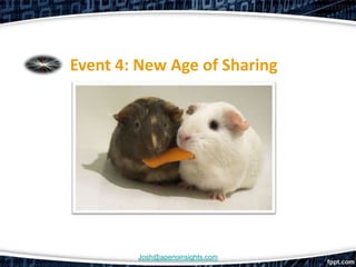 Event 4: New Age of Sharing




        Josh@aperioinsights.com
 