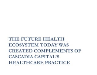 The Future Health Ecosystem Today
@chasedave
 