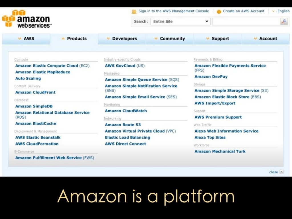 Amazon is a platform