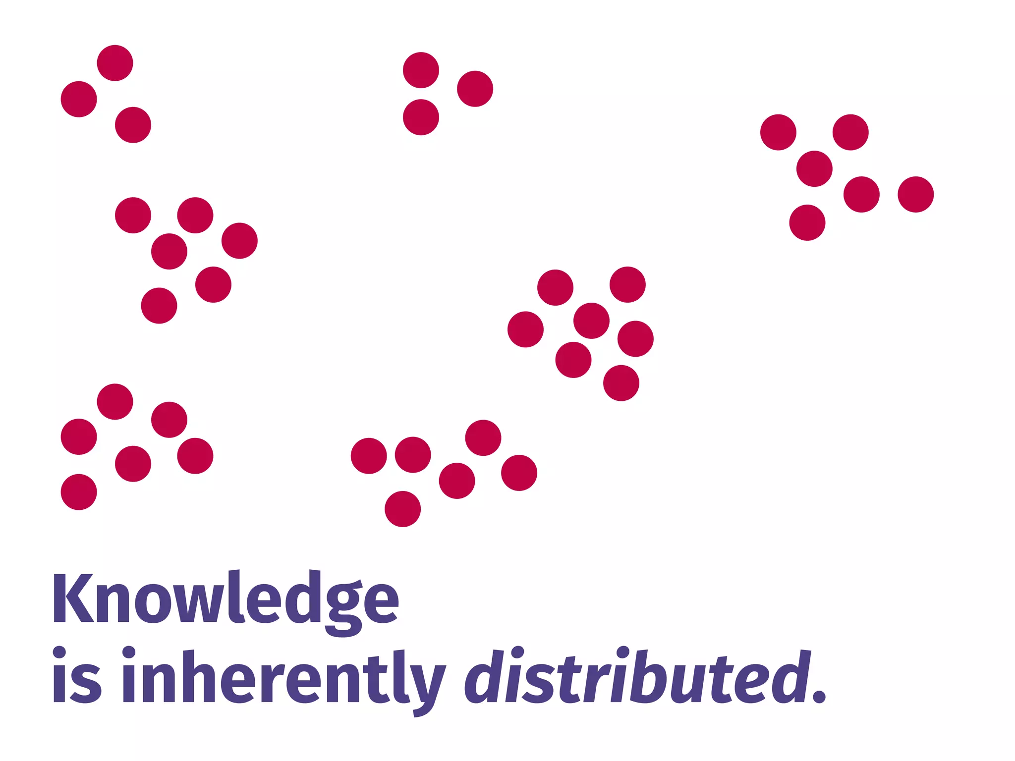 Knowledge 
is inherently distributed.
 