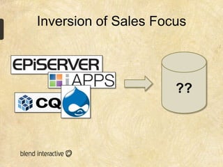 Inversion of Sales Focus



                      ??
 