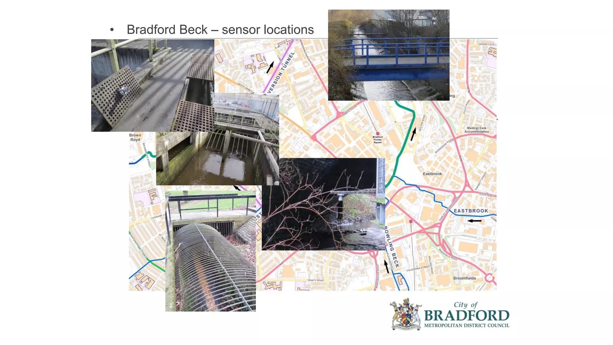 • Bradford Beck – sensor locations
 