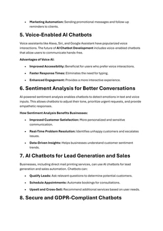 The Future of AI Chatbot Development: Trends to Watch | PDF
