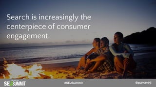 Search is increasingly the
centerpiece of consumer
engagement.
@PurnaVirji#SEJSummit @purnavirji
 