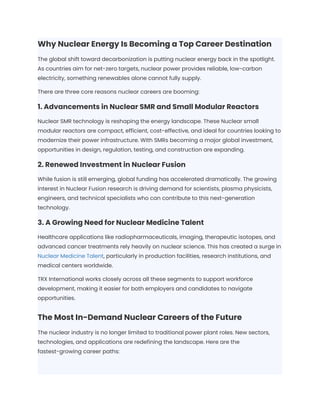 The Future of Careers in - Nuclear Energy | PDF