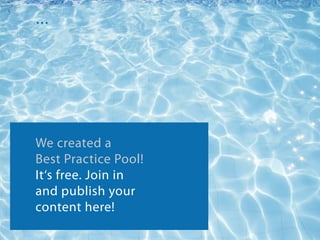 …

We created a
Best Practice Pool!
It‘s free. Join in
and publish your
content here!

 