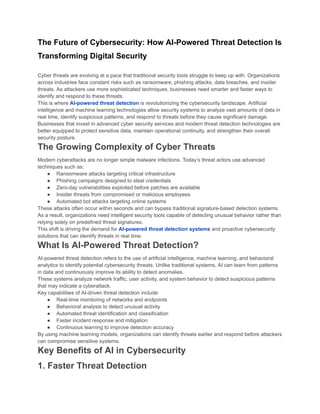 The Future of Cybersecurity_ How AI-Powered Threat Detection Is ...