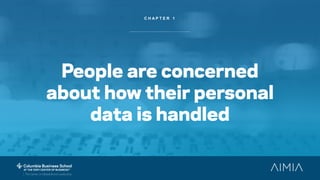C H A P T E R 1
People are concerned
about how their personal
data is handled
 
