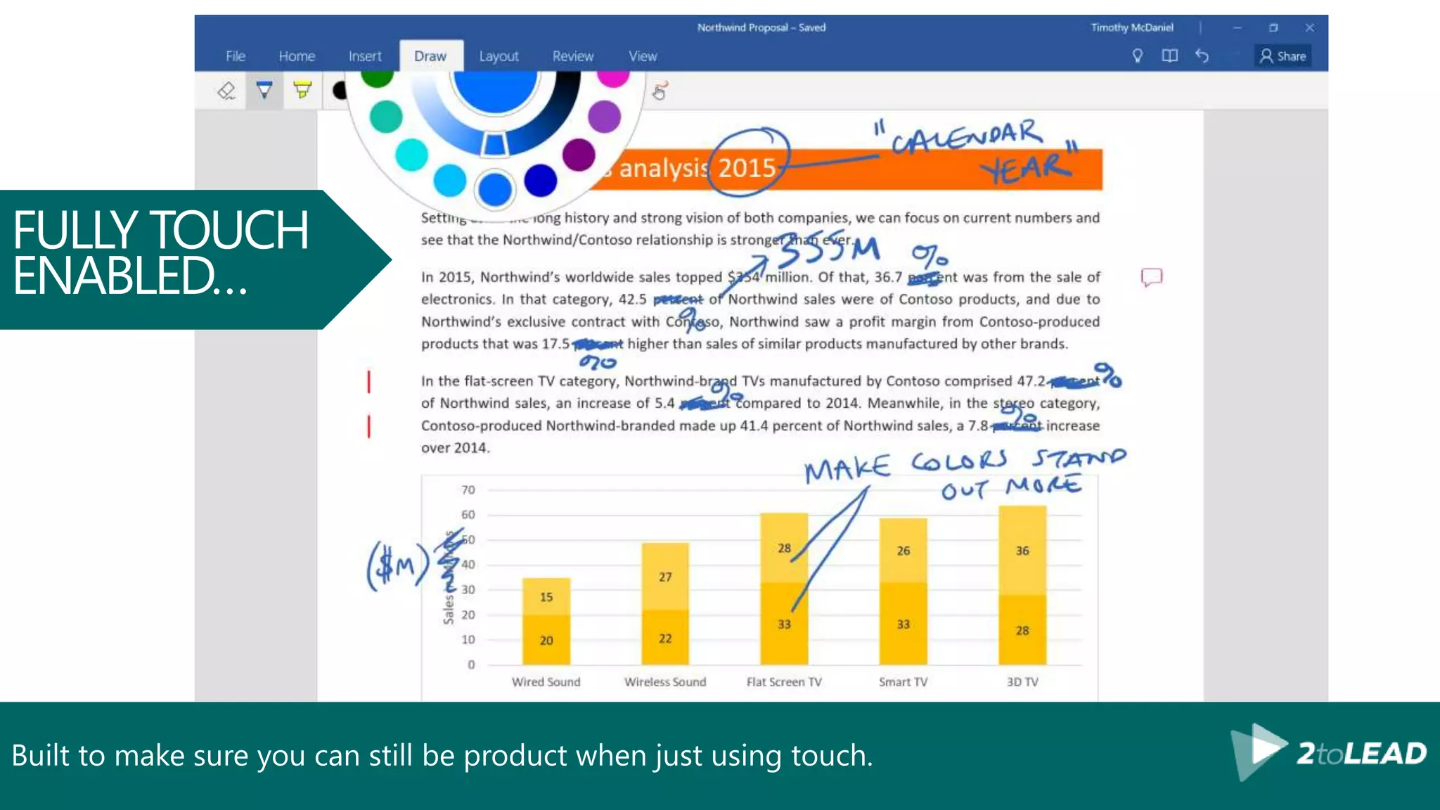 Built to make sure you can still be productive when just using touch.
FULLY TOUCH
ENABLED…
 