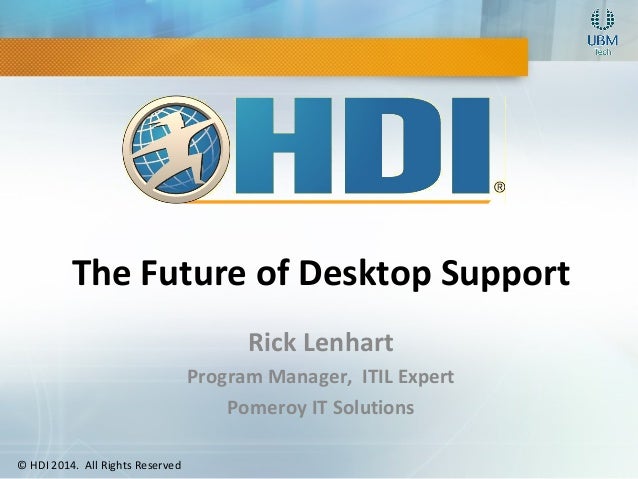 The Future Of Desktop Support Hdi Northcoast Chapter