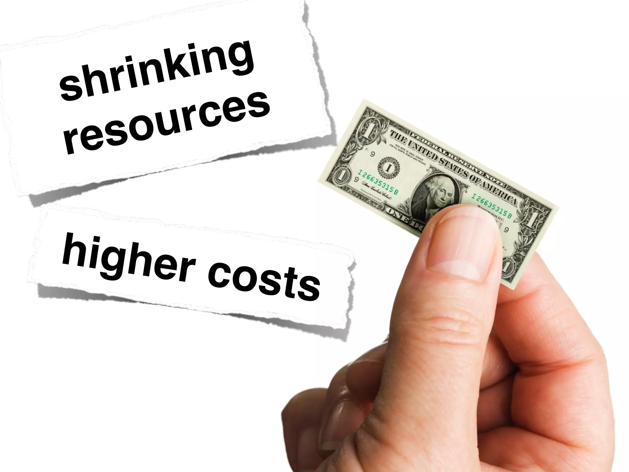 shrinking
resources
higher costs