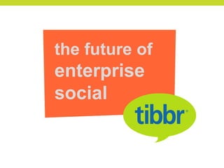 the future of
enterprise
social
 