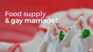 Food supply
& gay marriage?
 