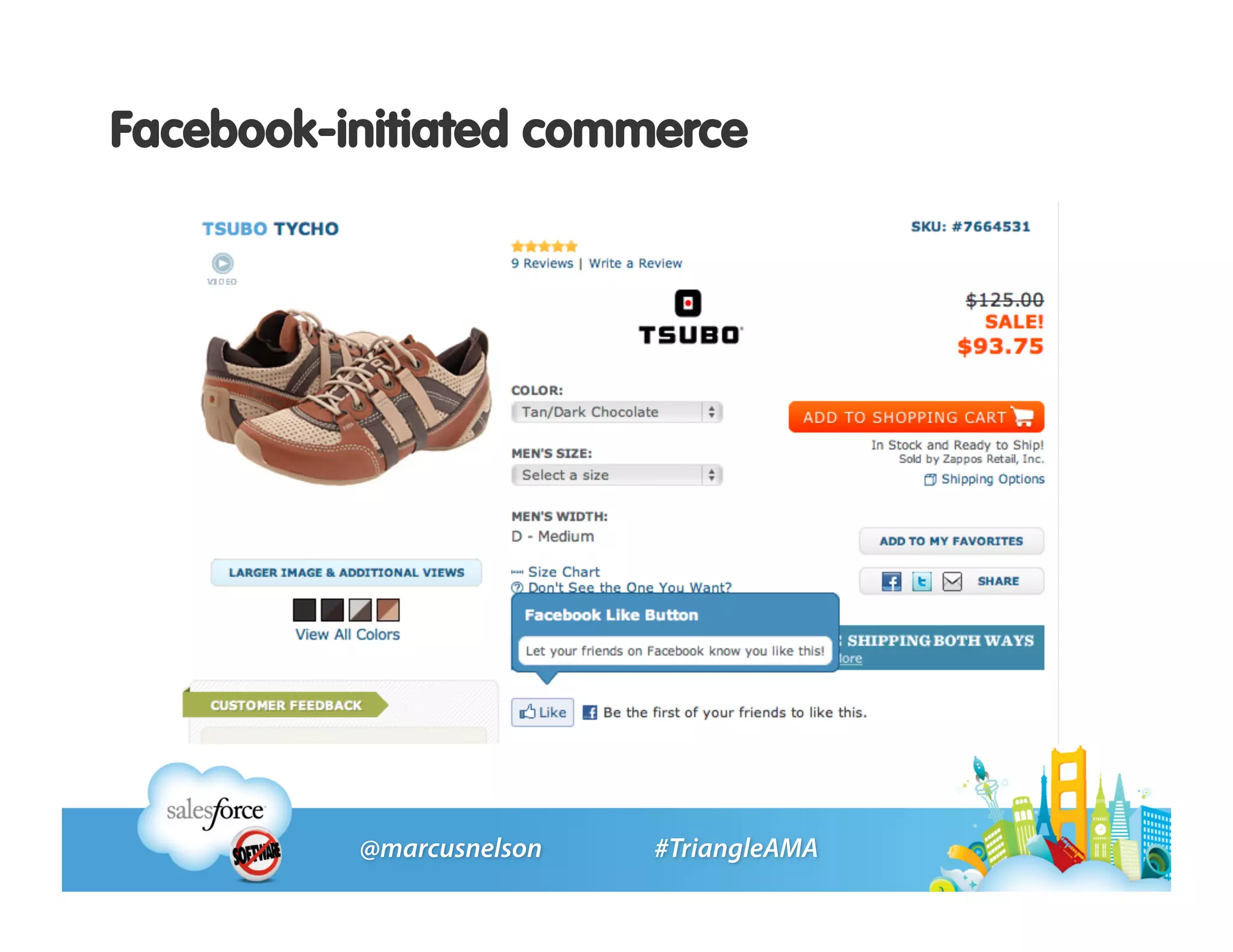 Facebook-initiated commerce
 