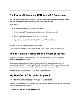 The Future of Finance_ Integrating IPO Application Processing Systems ...