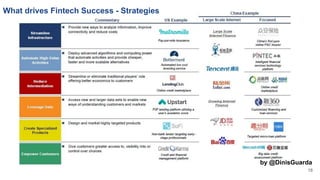 18
What drives Fintech Success - Strategies
by @DinisGuarda
 