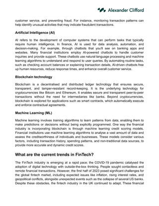 The future of financial technology (FinTech) - Trends and Predictions | PDF
