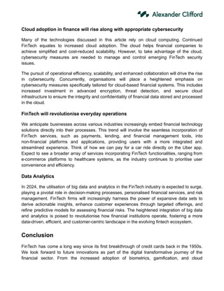The future of financial technology (FinTech) - Trends and Predictions | PDF