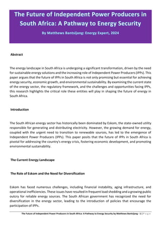 The Future Of Independent Power Producers In South Africa A Pathway To the-future-of-independent-power-producers-in-south-africa-a-pathway-to