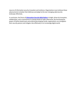 The Future of Information Security with Python: Emerging Trends and ...