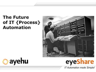The Future
of IT {Process}
Automation




                  IT Automation made Simple!
 