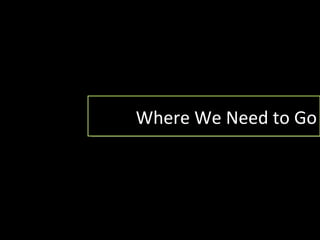 Where We Need to Go 