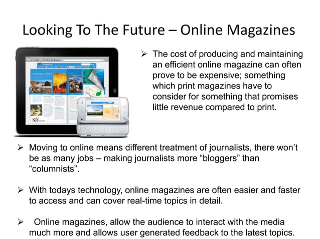 The Future Of Magazines Ppt
