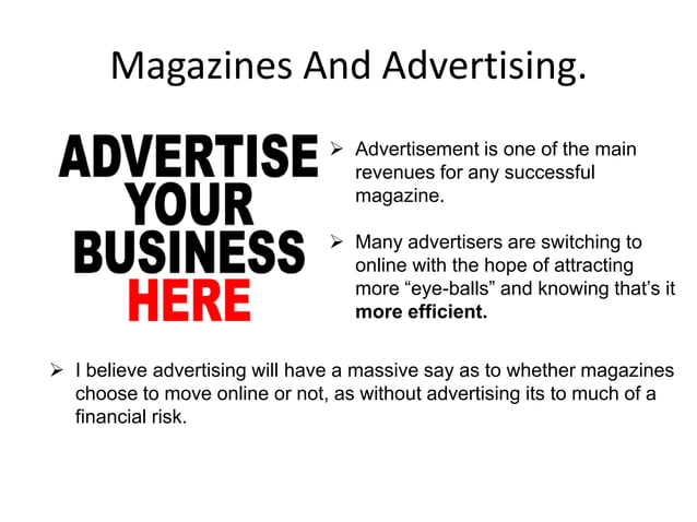 The Future Of Magazines Ppt