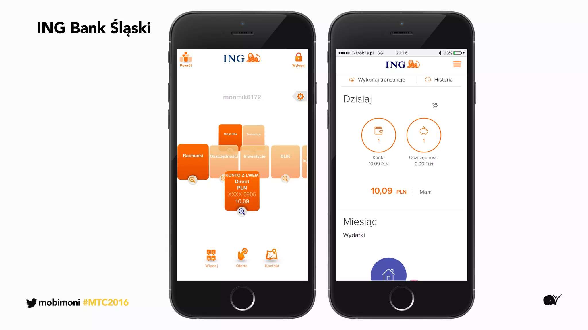 ING Bank Śląski
mobimoni #MTC2016
 