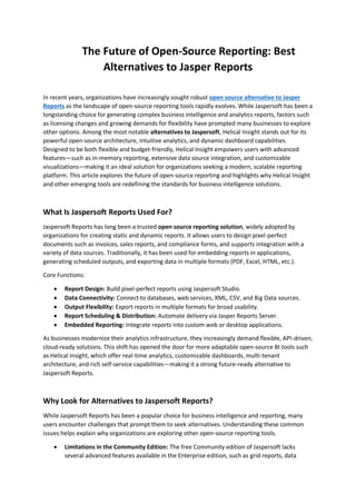The Future of Open Source Reporting Best Alternatives to Jaspersoft.pdf