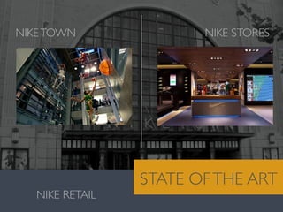 Valentina González · MiguelVieira
NIKE RETAIL
STATE OFTHE ART
NIKETOWN NIKE STORES
 