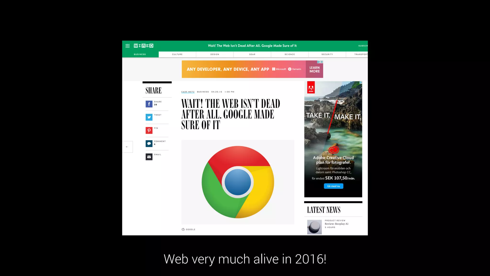 Web very much alive in 2016!
 
