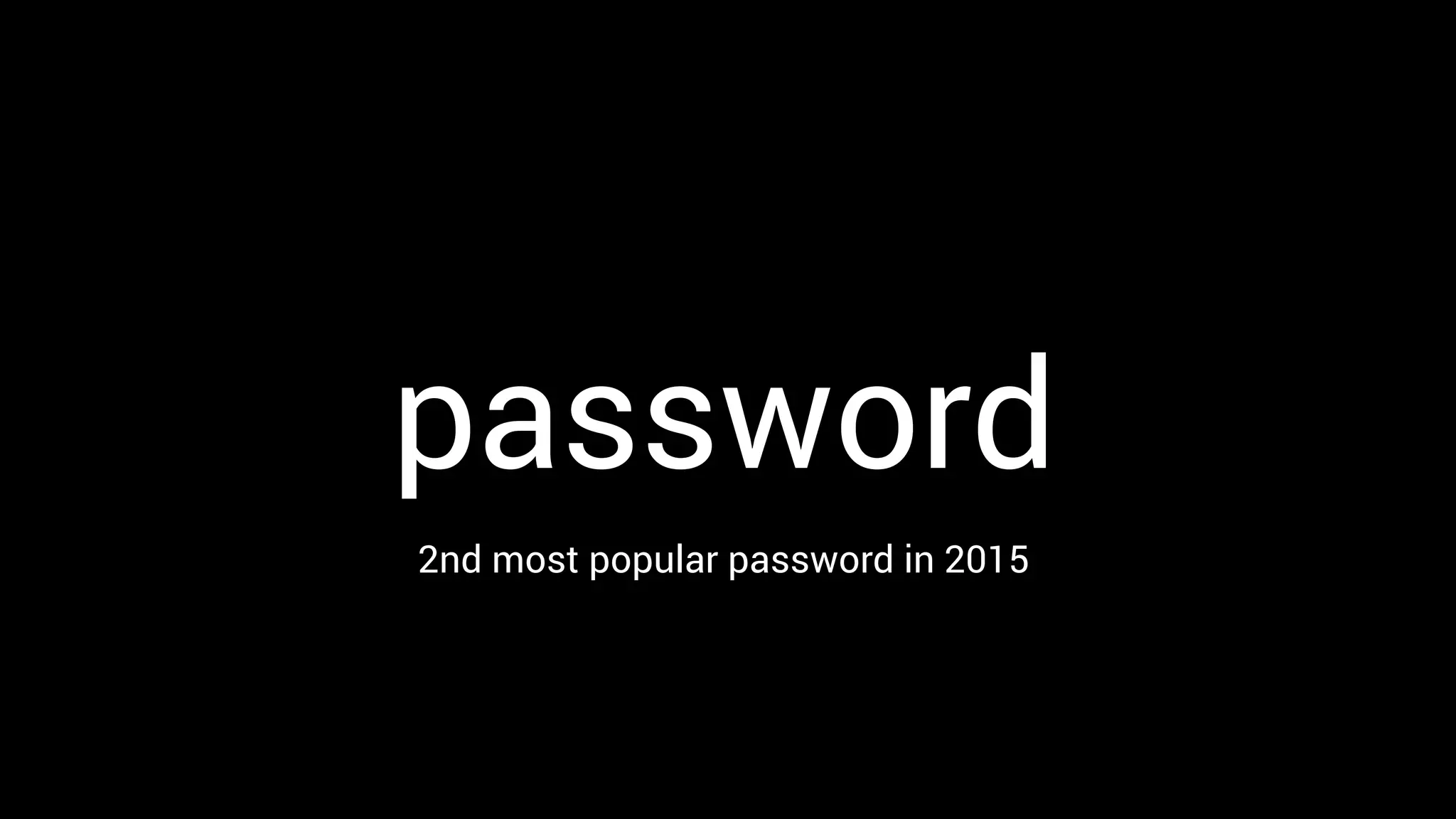 2nd most popular password in 2015
password
 
