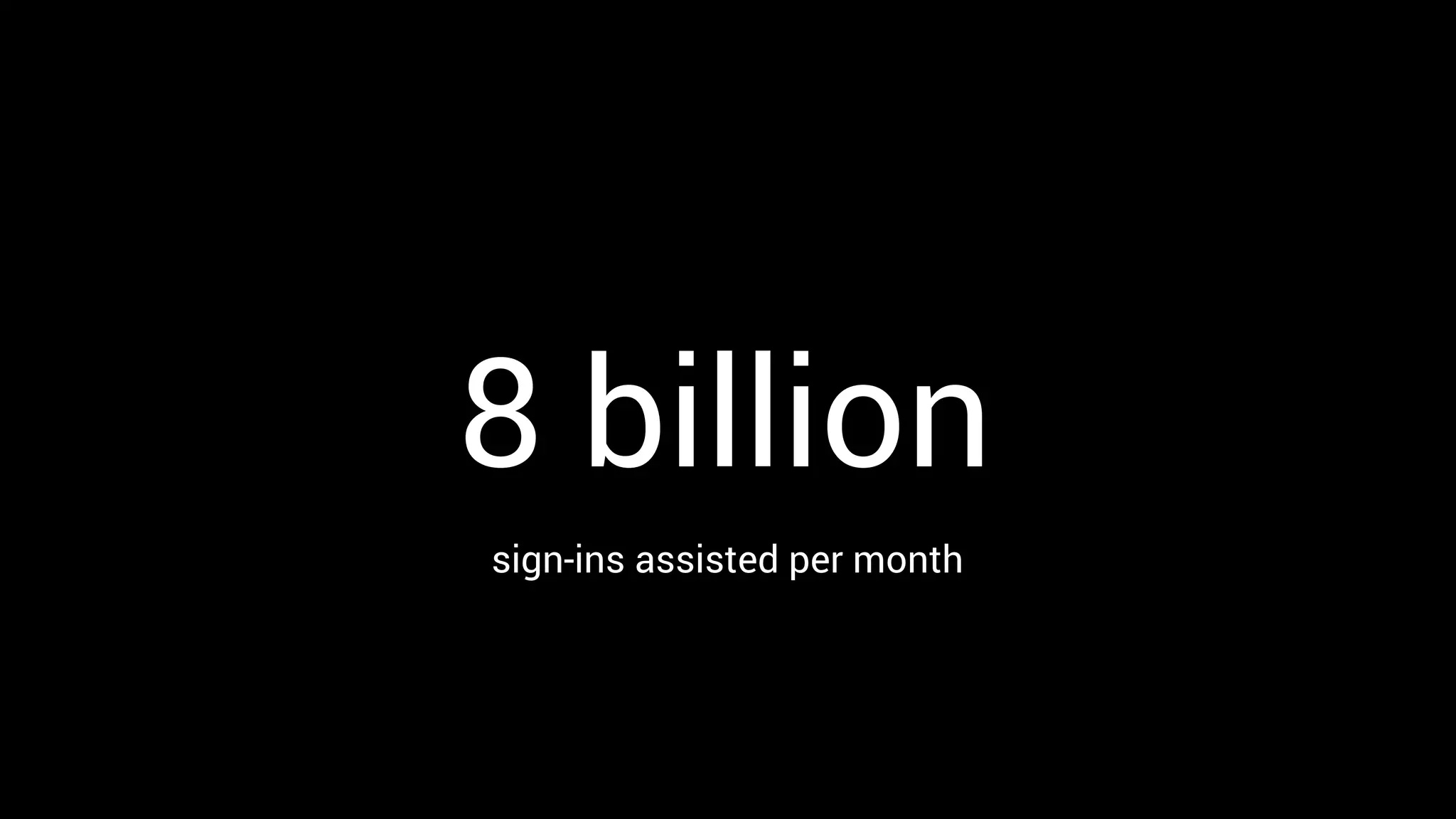 sign-ins assisted per month
8 billion
 