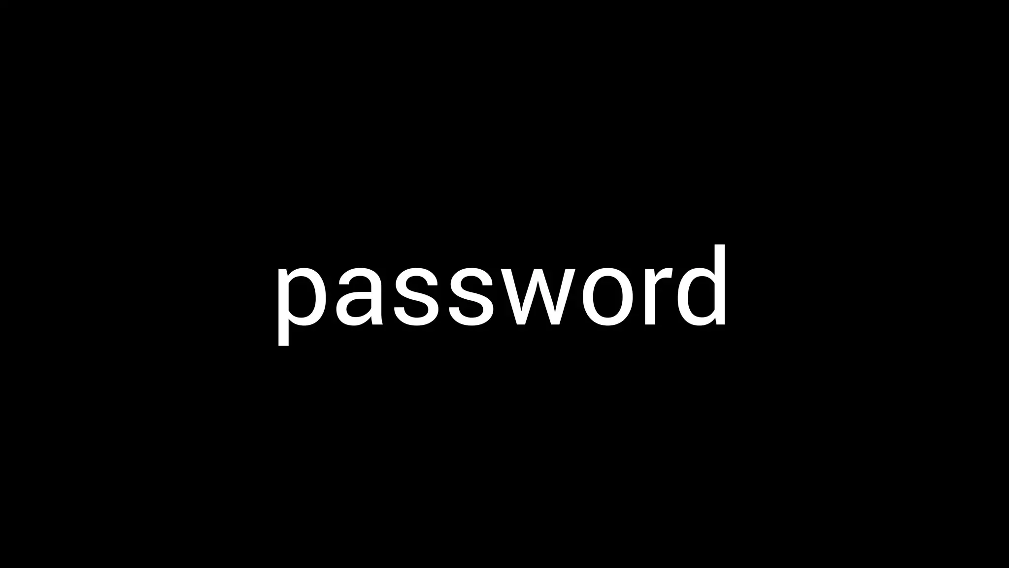 password
 