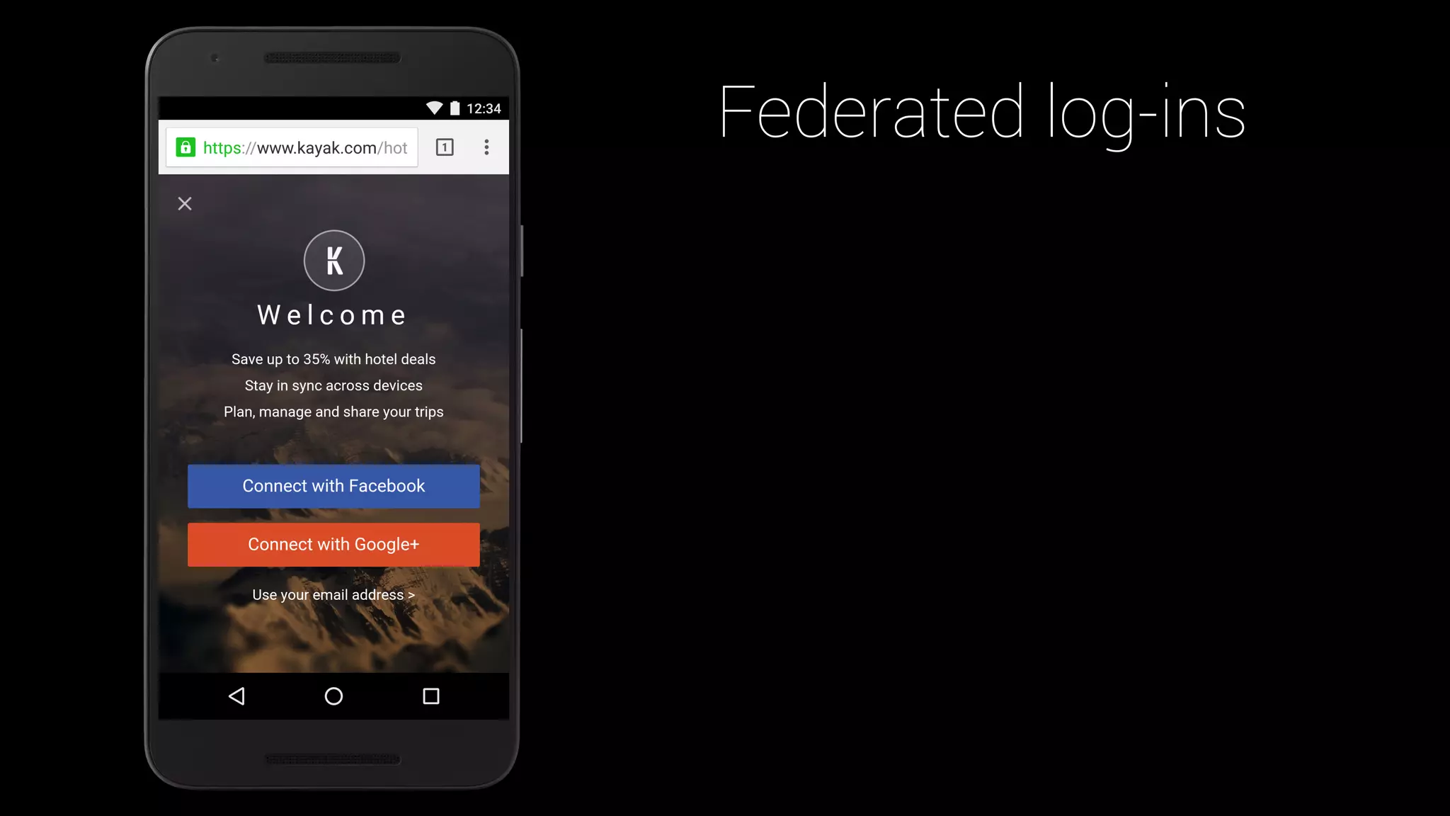 Federated log-ins
 